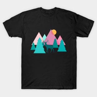 Abstract moutains and forest T-Shirt